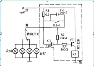 摩托车电子闪光电路图