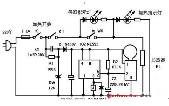 智能型节能饮水机电路图