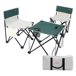 飞图乐 青春绿折叠桌椅三件套ZDZY0601