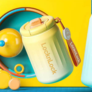 乐扣乐扣 炫彩菱纹咖啡杯（渐橙）LHC6770FU