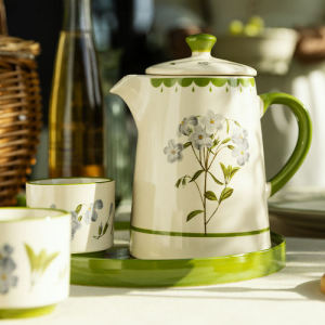 摩登主妇	【小苍兰】复古手绘风一壶两杯+托盘NBA10539  2880374