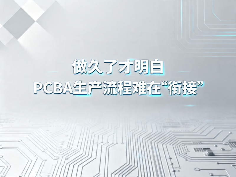 做久了才明白，PCBA生产流程难在“衔接”