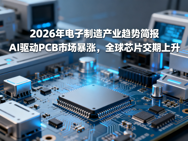 聚多邦|2026年电子制造产业趋势简报（AI驱动PCB市场暴涨，全球芯片交期上升）