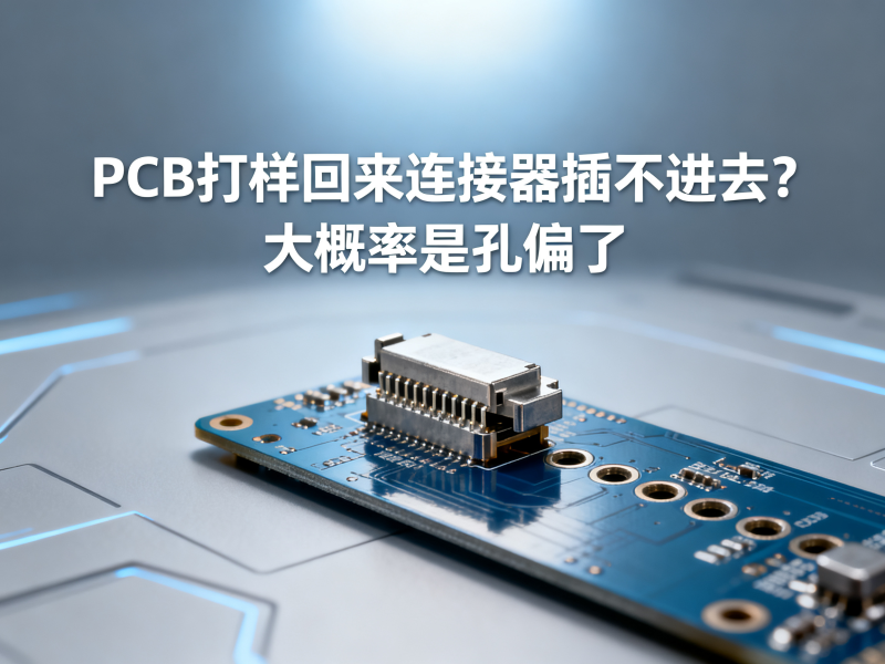 PCB打样回来连接器插不进去？大概率是孔偏了