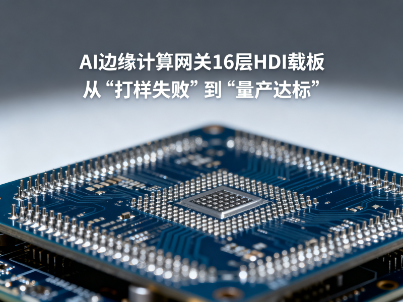 AI边缘计算网关16层HDI载板：从“打样失败”到“量产达标”