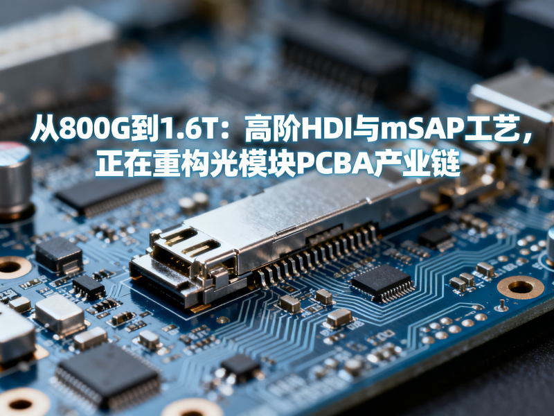 从800G到1.6T：高阶HDI与mSAP工艺，正在重构光模块PCBA产业链
