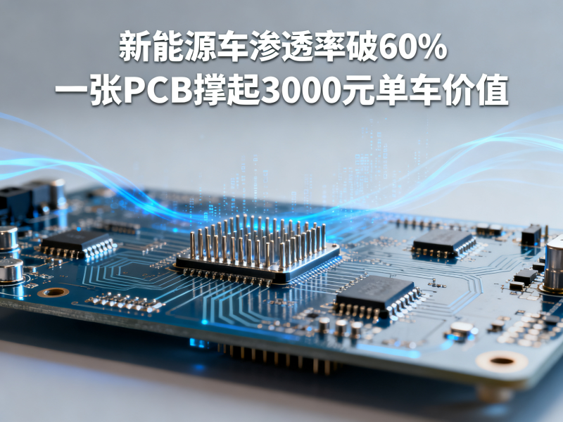 新能源车渗透率破60%，一张PCB撑起3000元单车价值