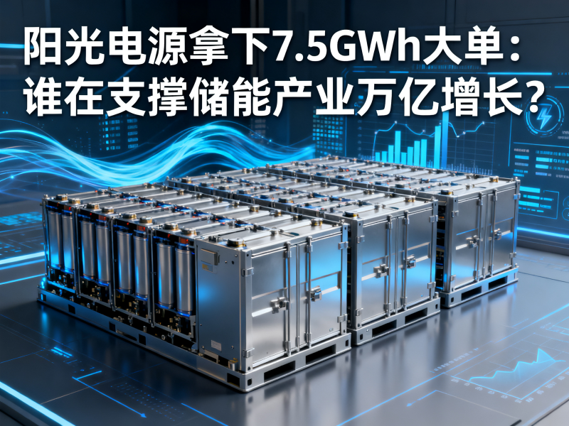 阳光电源拿下7.5GWh大单：谁在支撑储能产业万亿增长？