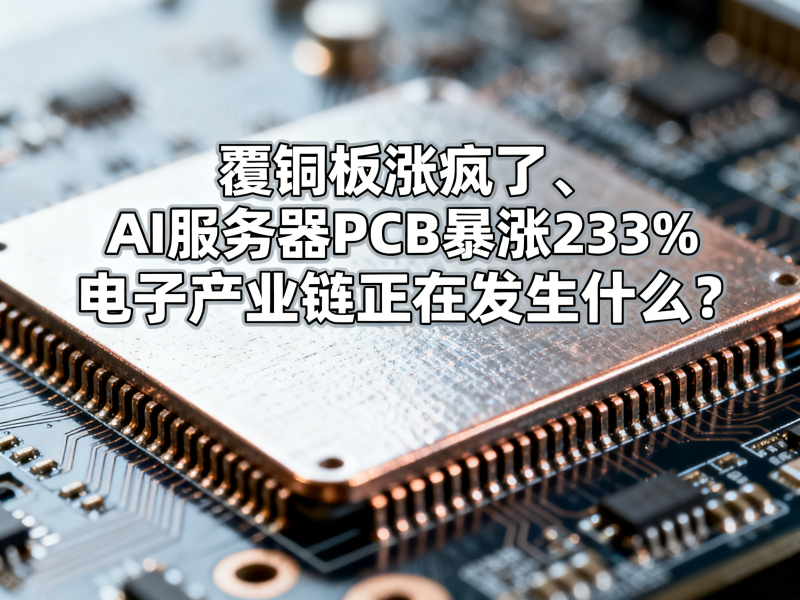 聚多邦|2026年PCB/电子行业资讯简报 （覆铜板涨疯了、AI服务器PCB暴涨233%：电子产业链正在发生什么？）