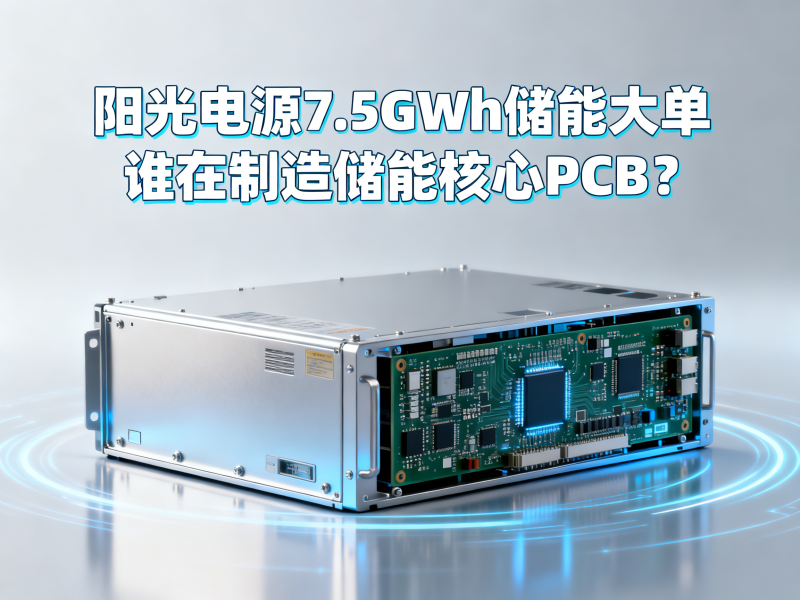 阳光电源拿下7.5GWh储能大单：谁在制造储能核心PCB？