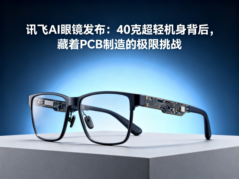 讯飞AI眼镜发布：40克超轻机身背后，藏着PCB制造的极限挑战