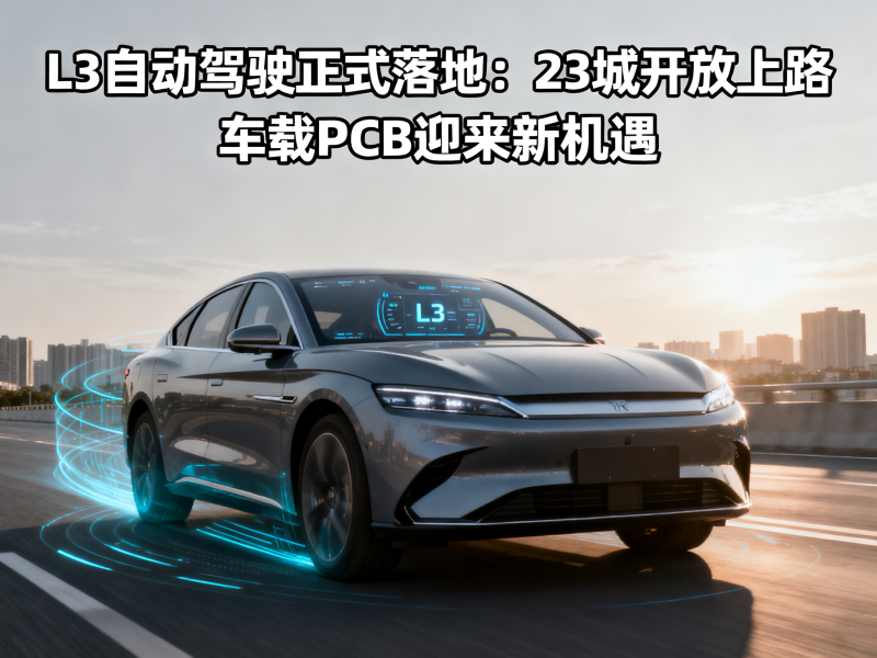 L3自动驾驶加速落地，23城开放上路：车载PCB迎来新一轮增长