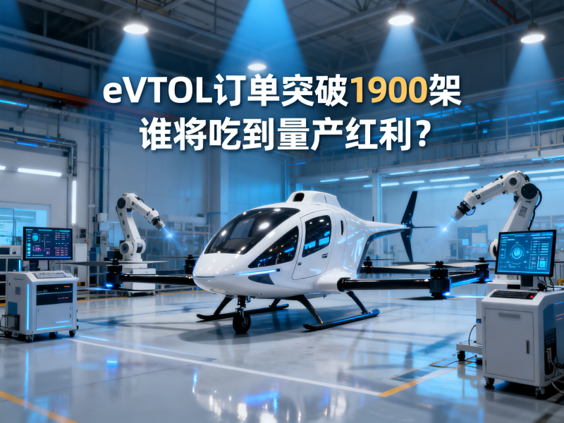 eVTOL订单突破1900架，谁将吃到量产红利？