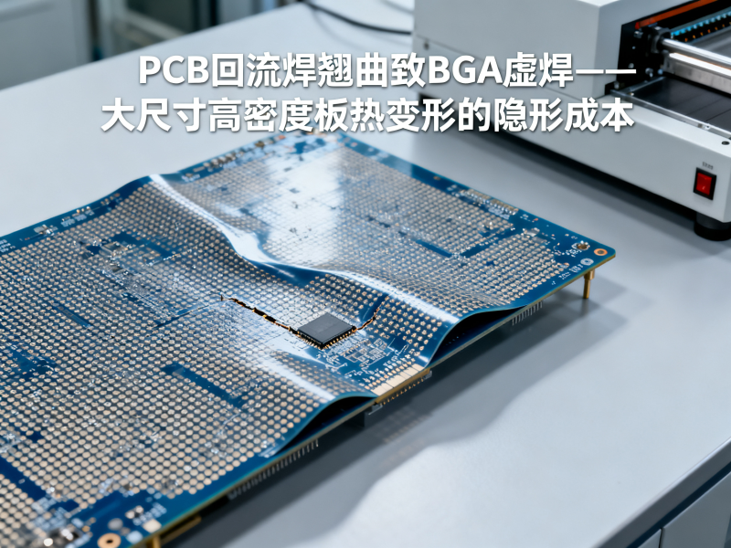 PCB回流焊翘曲致BGA虚焊——大尺寸高密度板热变形的隐形成本