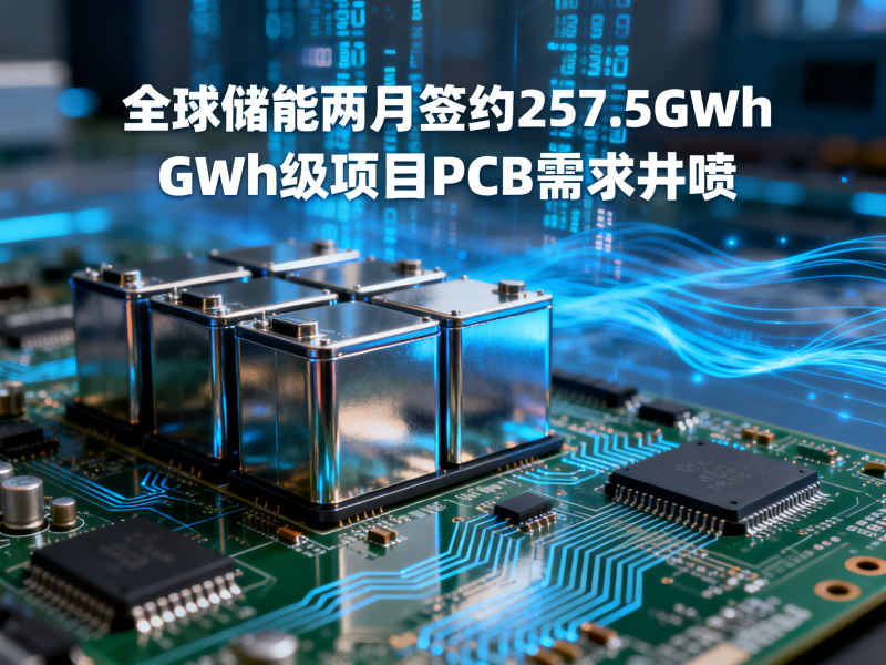 全球储能两月签约257.5GWh：GWh级项目背后PCB批量需求井喷