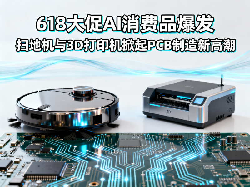 618大促AI消费品爆发：扫地机与3D打印机掀起PCB制造新高潮