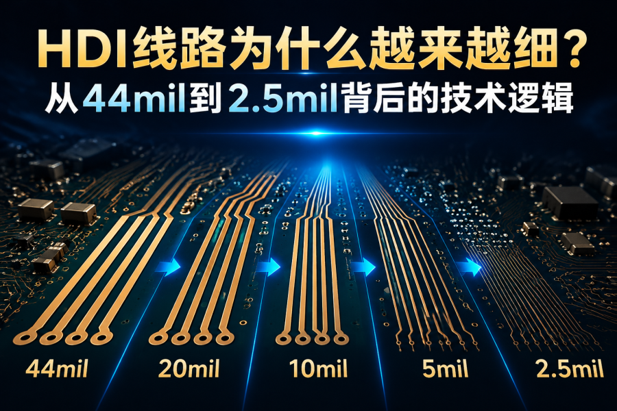 HDI线路为什么越来越细？从4/4mil到2.5/2.5mil背后的技术逻辑
