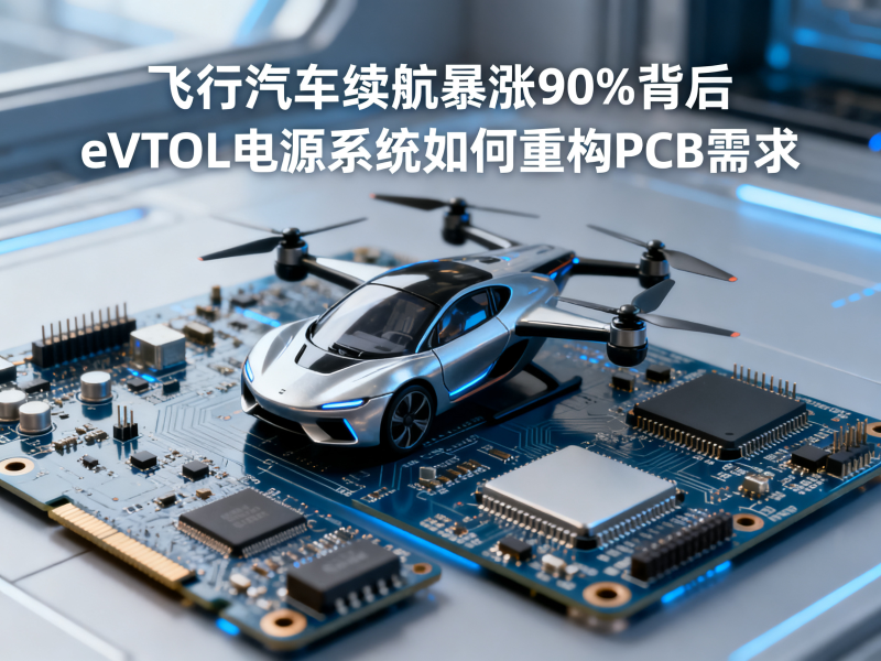 飞行汽车续航暴涨90%背后，eVTOL电源系统如何重构PCB需求