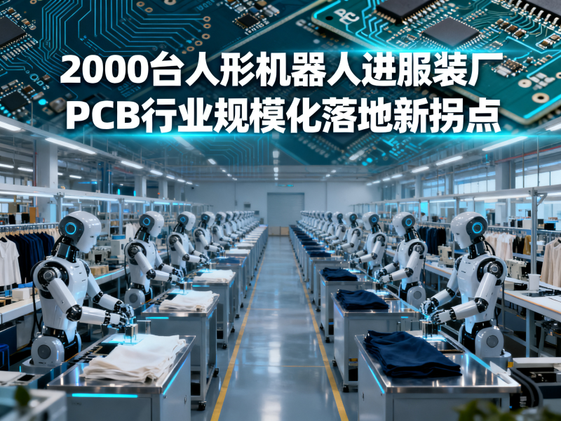 2000台人形机器人进服装厂：PCB行业迎来规模化落地新拐点