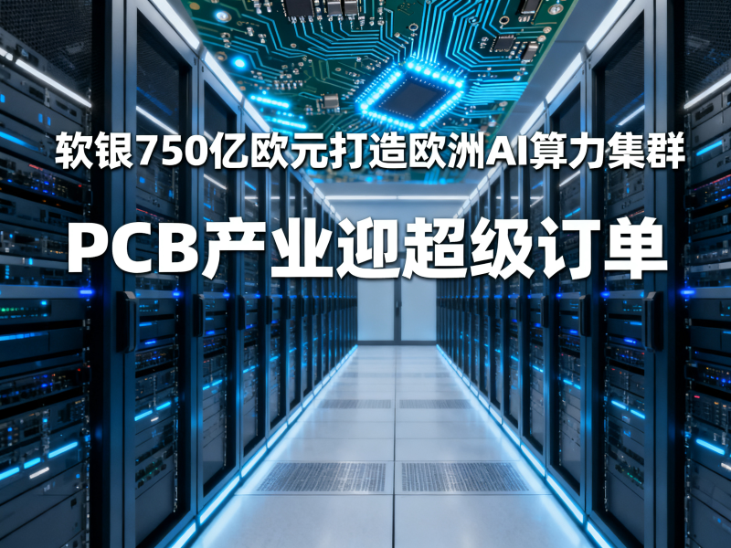 软银750亿欧元打造欧洲AI算力集群：PCB产业迎超级订单