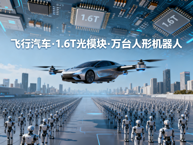 聚多邦|2026年电子行业速览（飞行汽车、1.6T光模块、万台人形机器人）