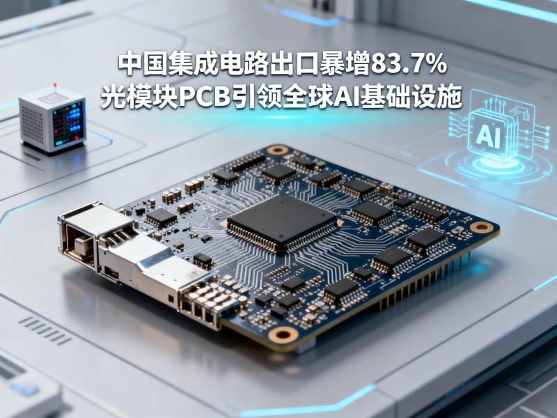 中国集成电路出口暴增83.7%：光模块PCB引领全球AI基础设施