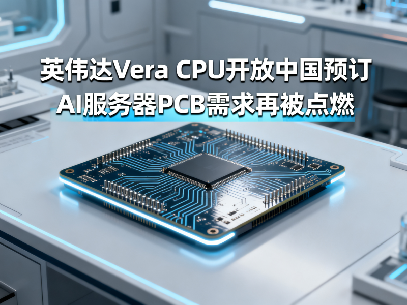英伟达Vera CPU开放中a国预订：AI服务器PCB需求再被点燃