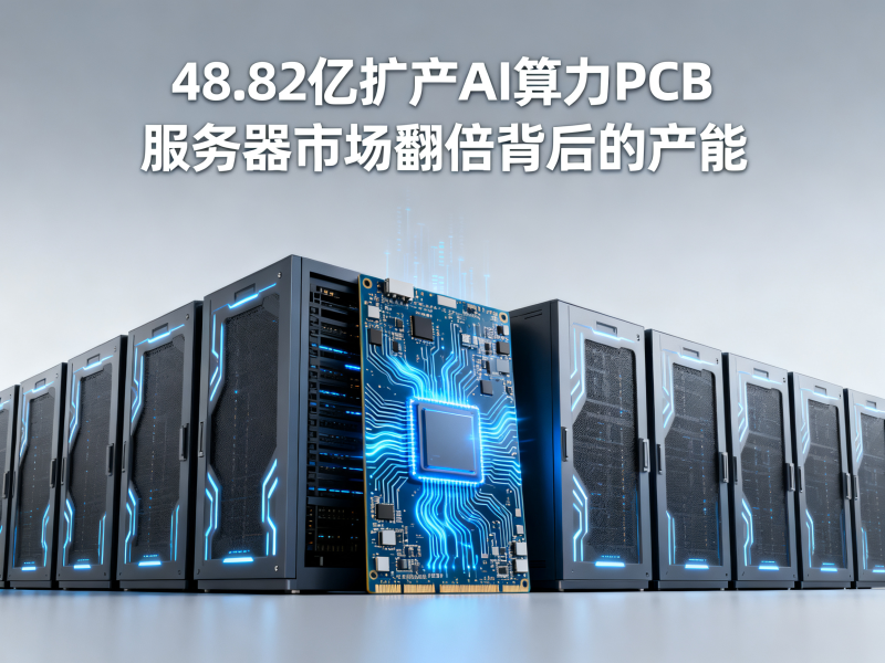 48.82亿扩产AI算力PCB：服务器市场翻倍背后的产能争夺战
