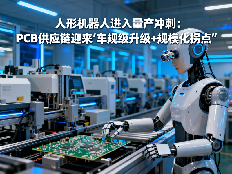 人形机器人进入量产冲刺：PCB供应链迎来“车规级升级+规模化拐点”