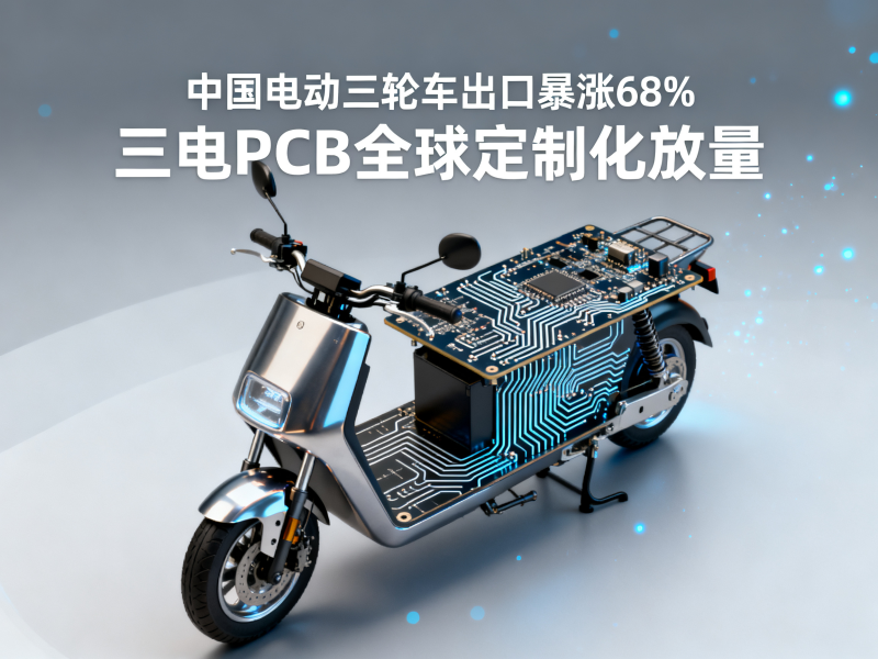 全球疯抢中国电动三轮车出口暴涨68%：三电PCB全球定制化放量
