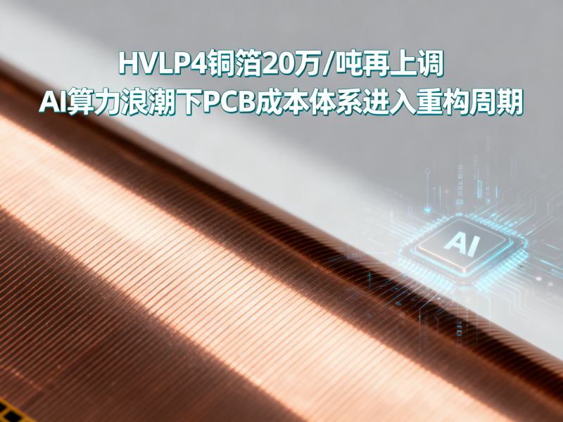HVLP4铜箔20万/吨再上调：AI算力浪潮下PCB成本体系进入重构周期