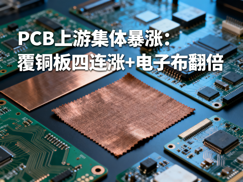PCB上游集体暴涨：覆铜板四连涨+电子布翻倍，产业链进入失控式周期