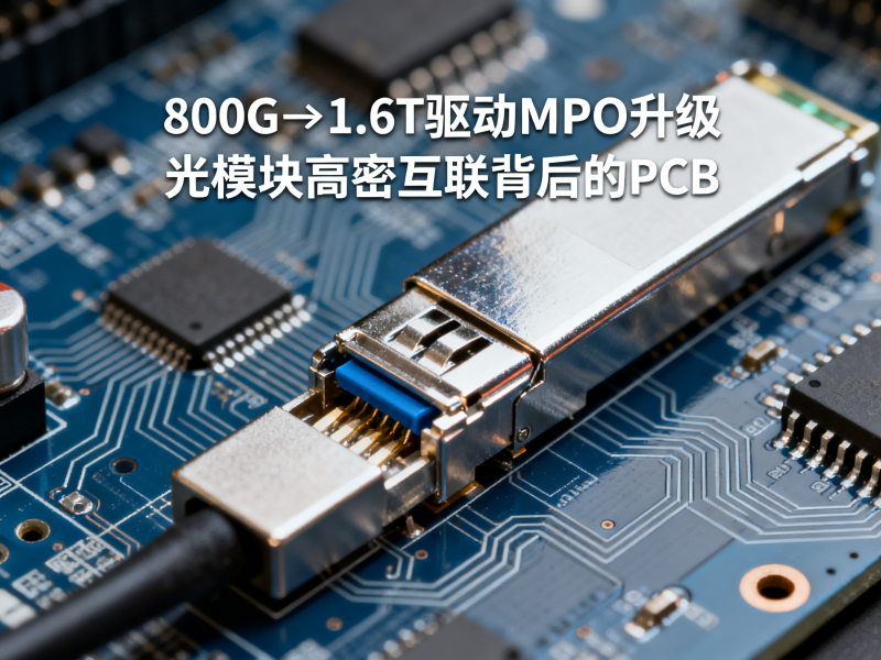 800G→1.6T驱动MPO升级：光模块高密互联背后的PCB精密制造拐点