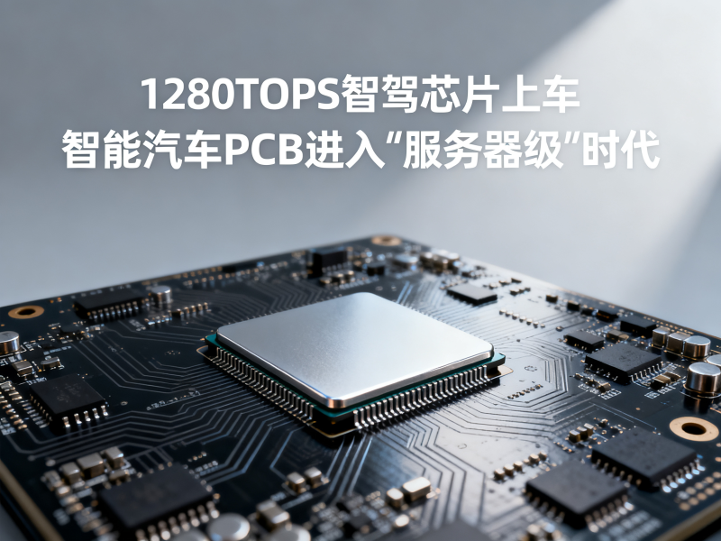 1280TOPS智驾芯片上车——智能汽车PCB进入“服务器级”时代
