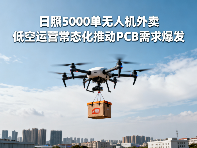 日照5000单无人机外卖，低空运营常态化推动PCB需求爆发