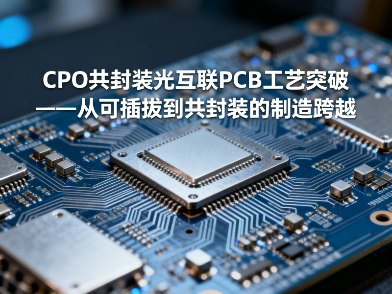 CPO共封装光互联PCB工艺突破——从可插拔到共封装的制造跨越