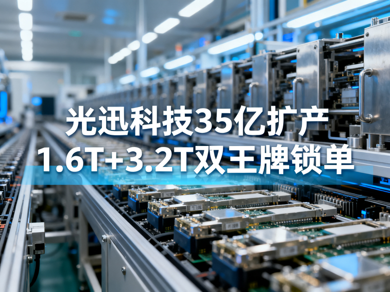 光迅科技35亿1.6T+3.2T双王牌锁单扩产，PCB技术标准再升级