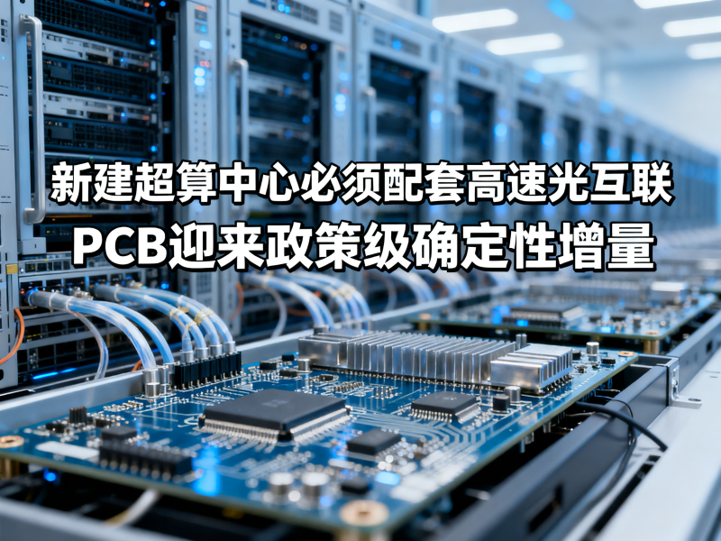 新建超算中心必须配套高速光互联，PCB迎来政策级确定性增量