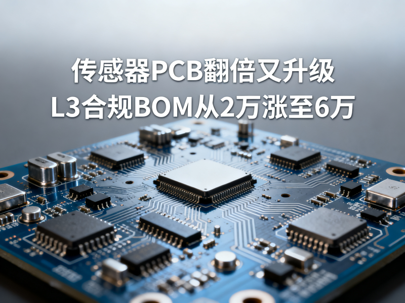 L3合规BOM从2万涨至6万：传感器PCB正在