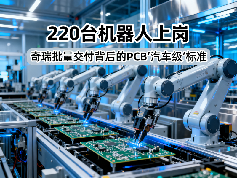 220台机器人上岗：奇瑞批量交付背后的PCB