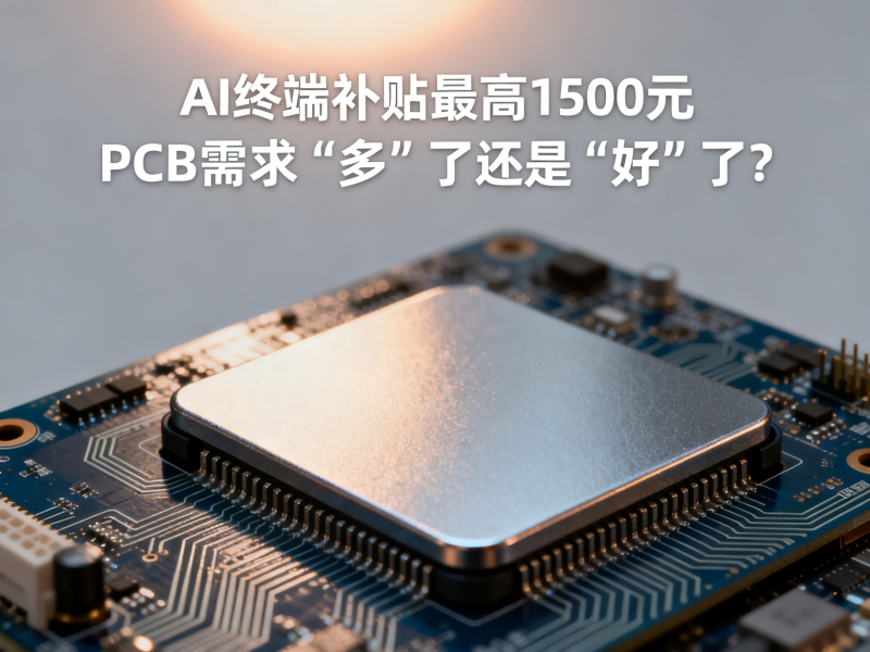 AI终端补贴最高1500元：PCB需求