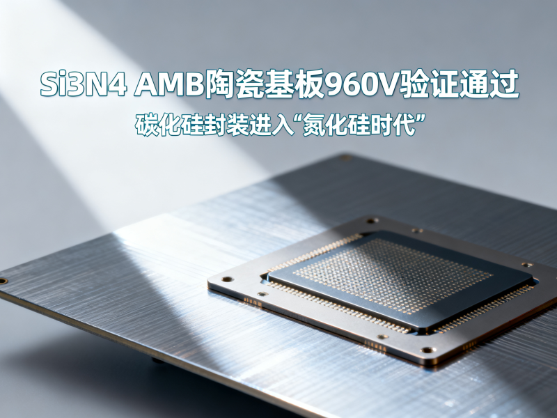 Si3N4 AMB陶瓷基板960V验证通过：碳化硅封装进入