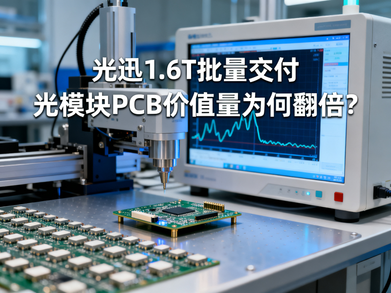 光迅1.6T批量交付：光模块PCB价值量为何翻倍？
