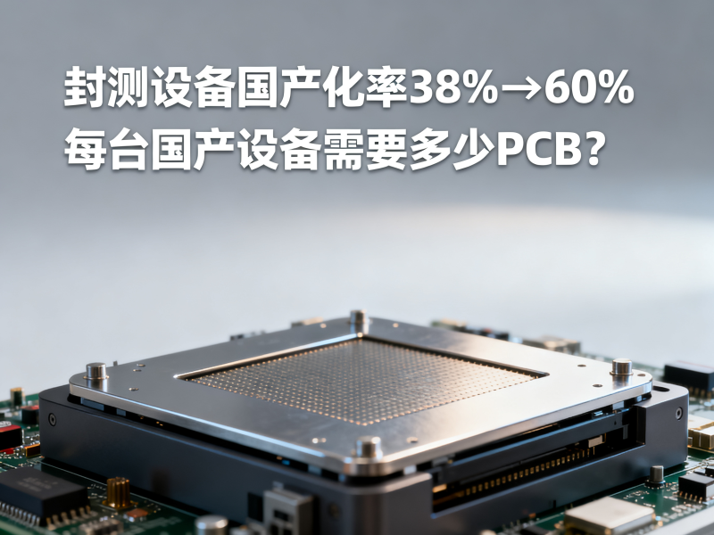 封测设备国产化率38%→60%：每台国产设备需要多少PCB？