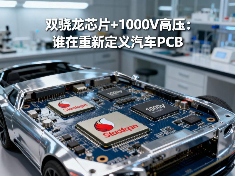 双骁龙芯片+1000V高压：谁在重新定义汽车PCB