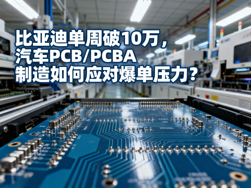 比亚迪单周破10万，汽车PCB/PCBA制造如何应对爆单压力？