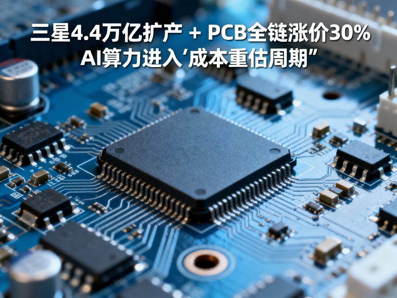 聚多邦|2026电子行业简报（三星4.4万亿扩产 + PCB全链涨价30%：AI算力进入“成本重估周期”）