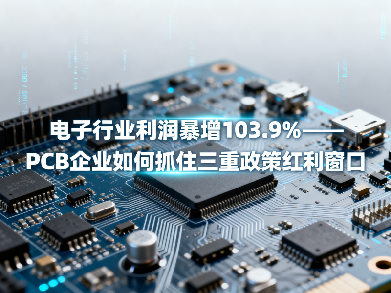 电子行业利润暴增103.9%——PCB企业如何抓住三重政策红利窗口