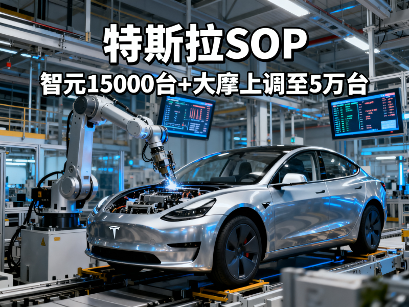 特斯拉SOP+智元15000台+大摩上调至5万台，PCB需求从打样走向批量