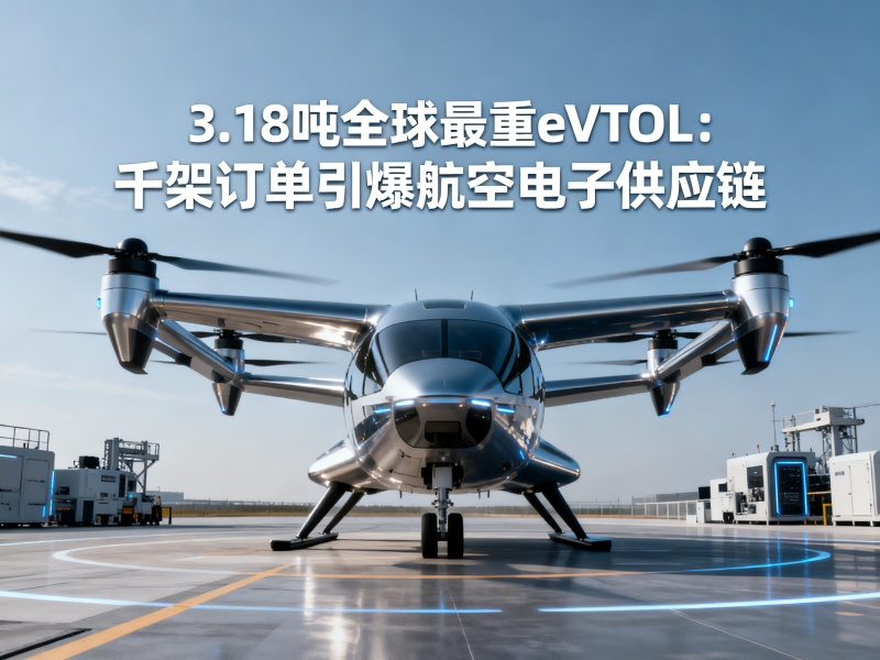 3.18吨全球最重eVTOL：千架订单引爆航空电子供应链